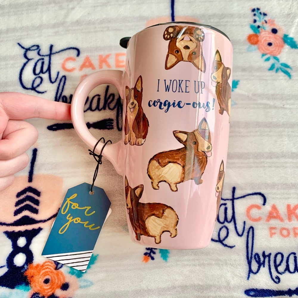 1 LEFT! 🐾 Corgi Ceramic Travel Mug Tumbler 🐾 - Picture 6 of 10